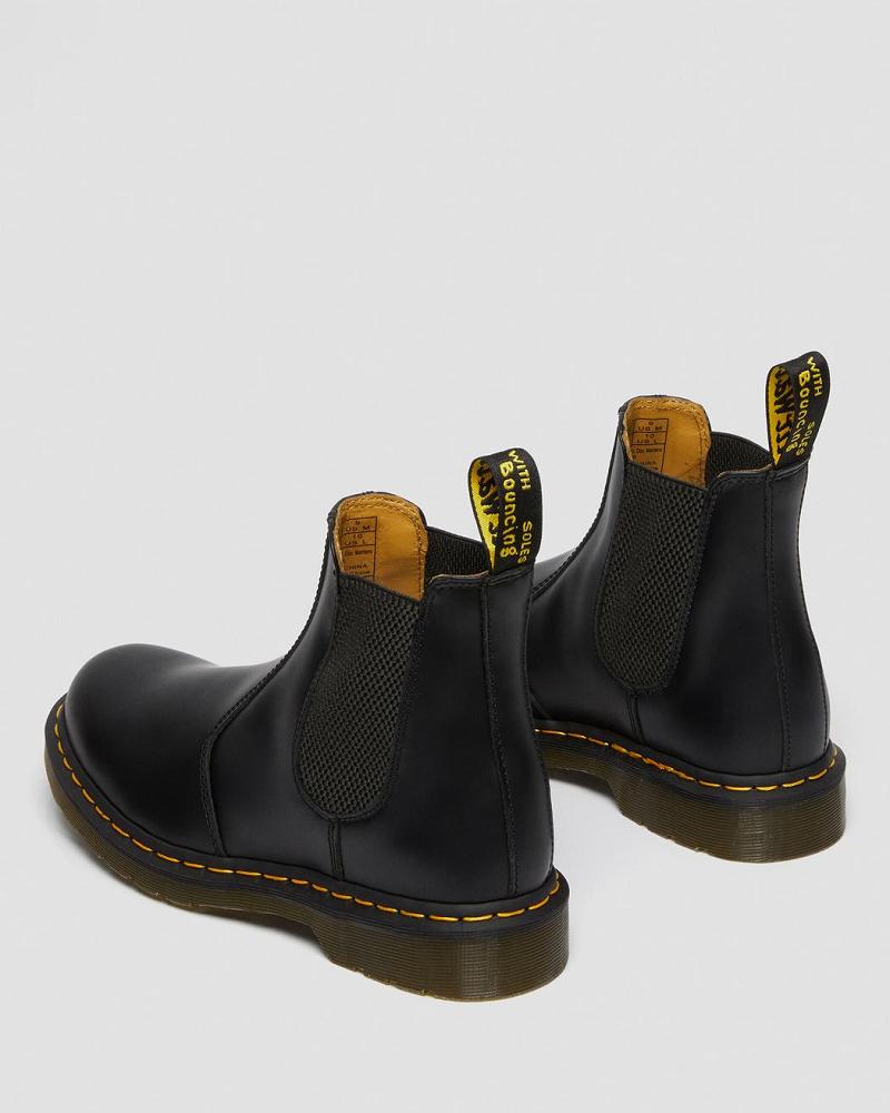 Botines Chelsea Dr Martens 2976 Yellow Stitch Smooth Cuero Hombre Negros | MX 314AHK